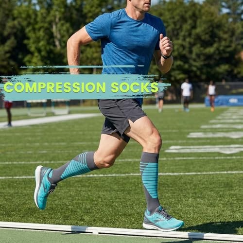 Copper Compression Socks 15-20 mmHg for Men Small-Medium A04- Multicoloured 03