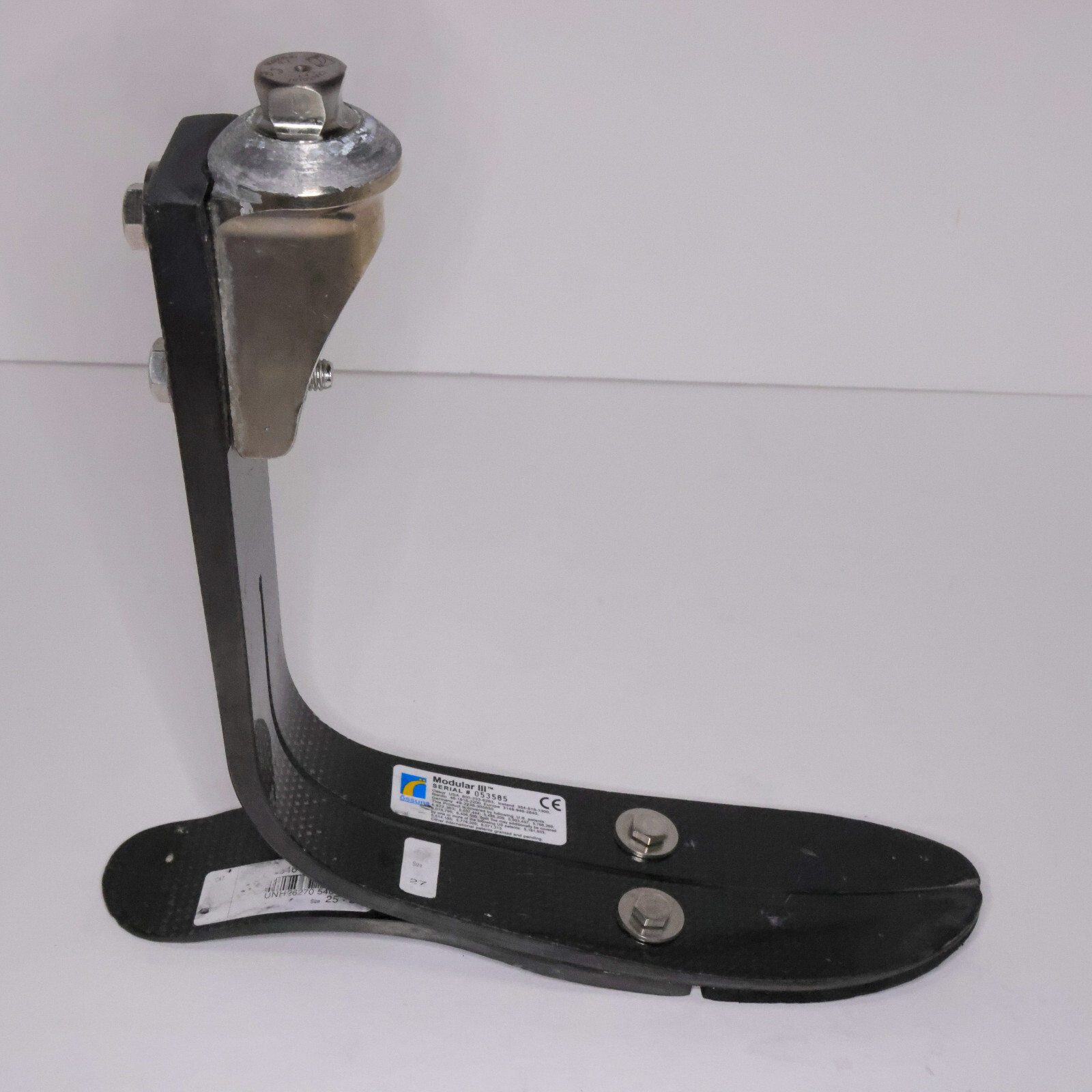 OSSUR MODULAR III HIGH PROFILE PROSTHETIC FOOT PYRAMIDAL Ht=9.7″ Sz 27 CAT 5L