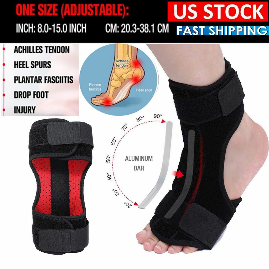 Night Splint Foot Brace Strap Plantar Fasciitis Drop Sprain Support Pain Relief