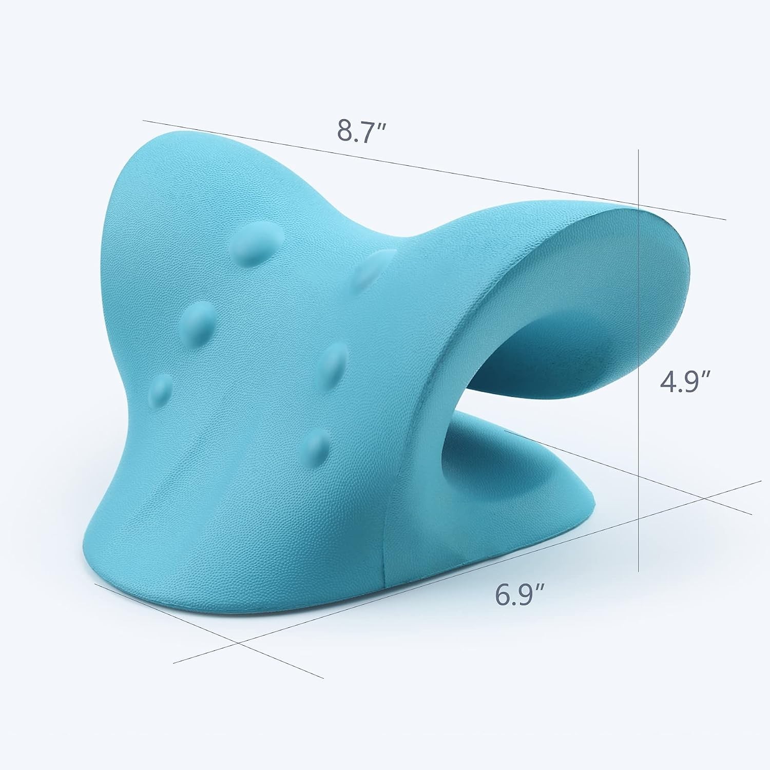 Portable Memory Foam Neck Stretcher for Pain Relief & Cervical Alignment – Blue