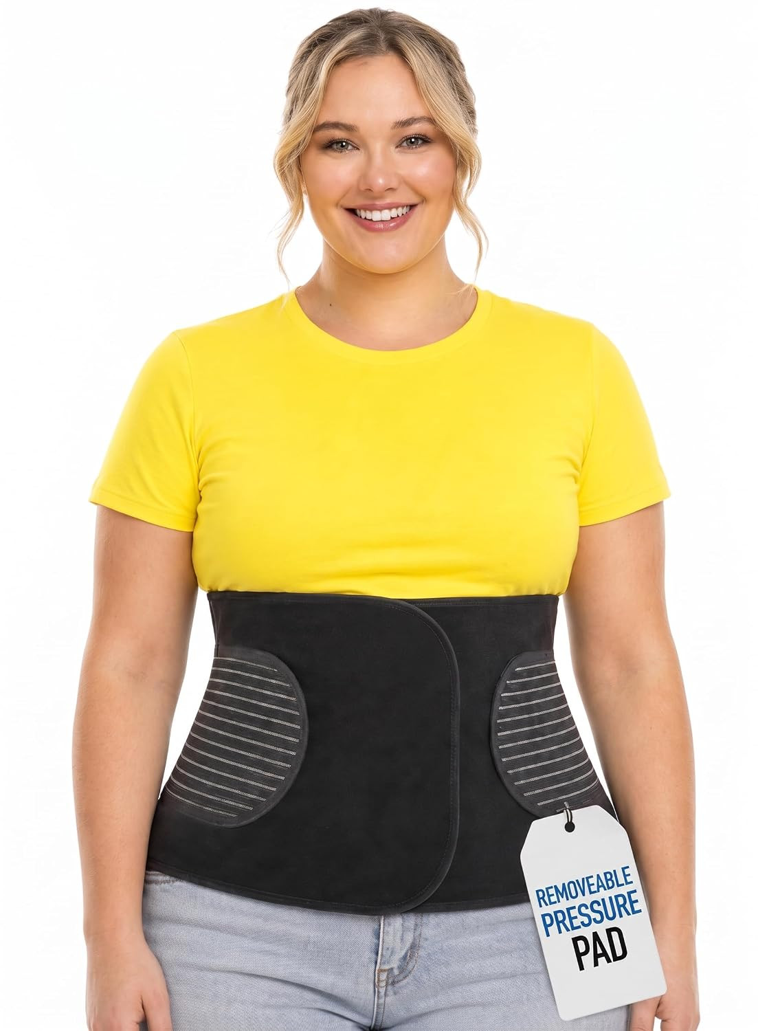 Hernia Belt for Men or Women – plus Size Abdominal Binder Post Surgery Tummy Tuc