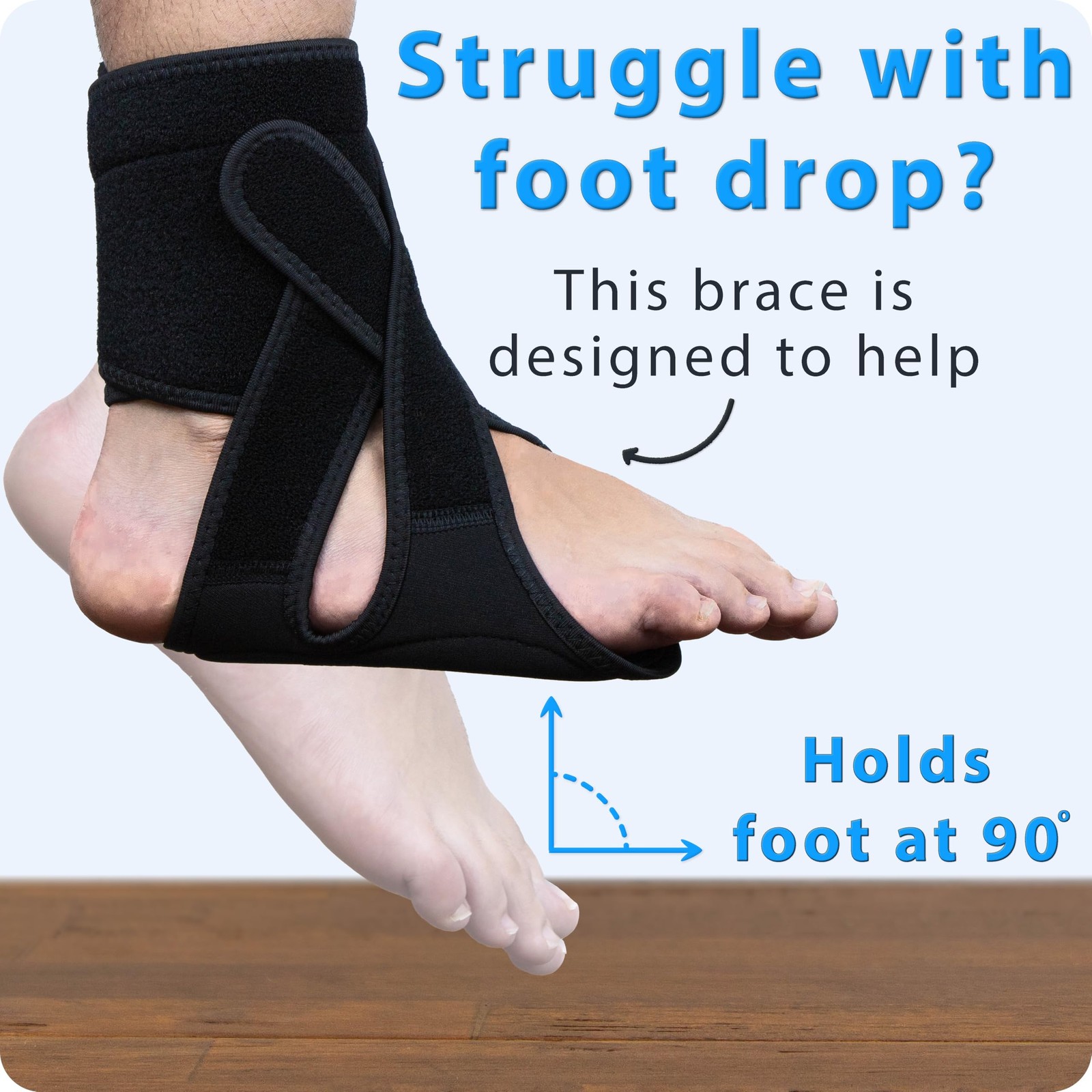 AFO Foot Drop Brace For Walking For Men and Women (Right)