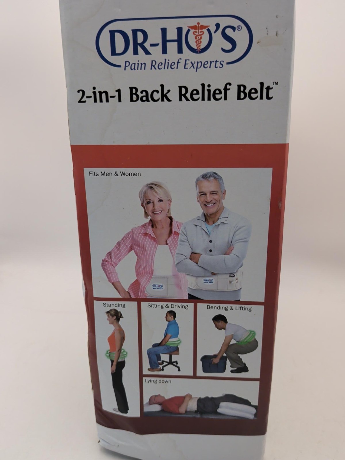 DR-HO’S 2-in-1 Back Relief Belt Size A 25-41″ Inflatable Support NEW