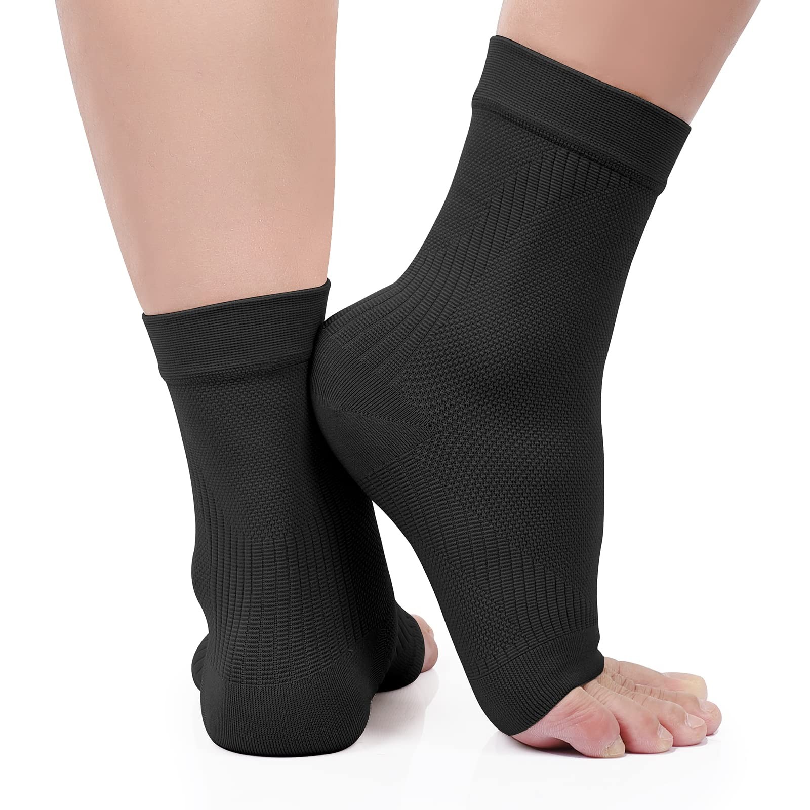 KEKING Ankle Brace Compression Support Sleeve for Women & Men 3X-Large, Black