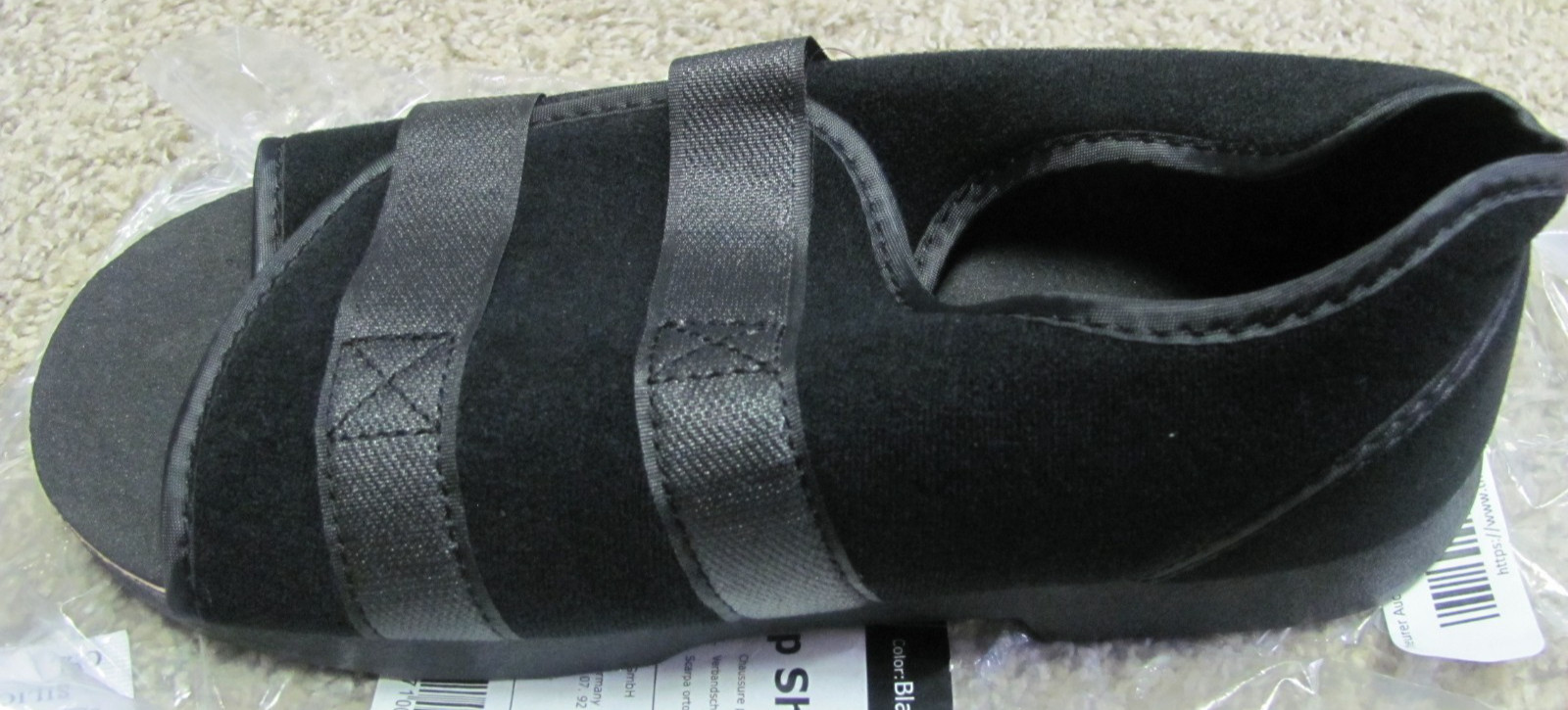 Health Design Soft Touch Post-Op Shoe – Men’s Small (New)