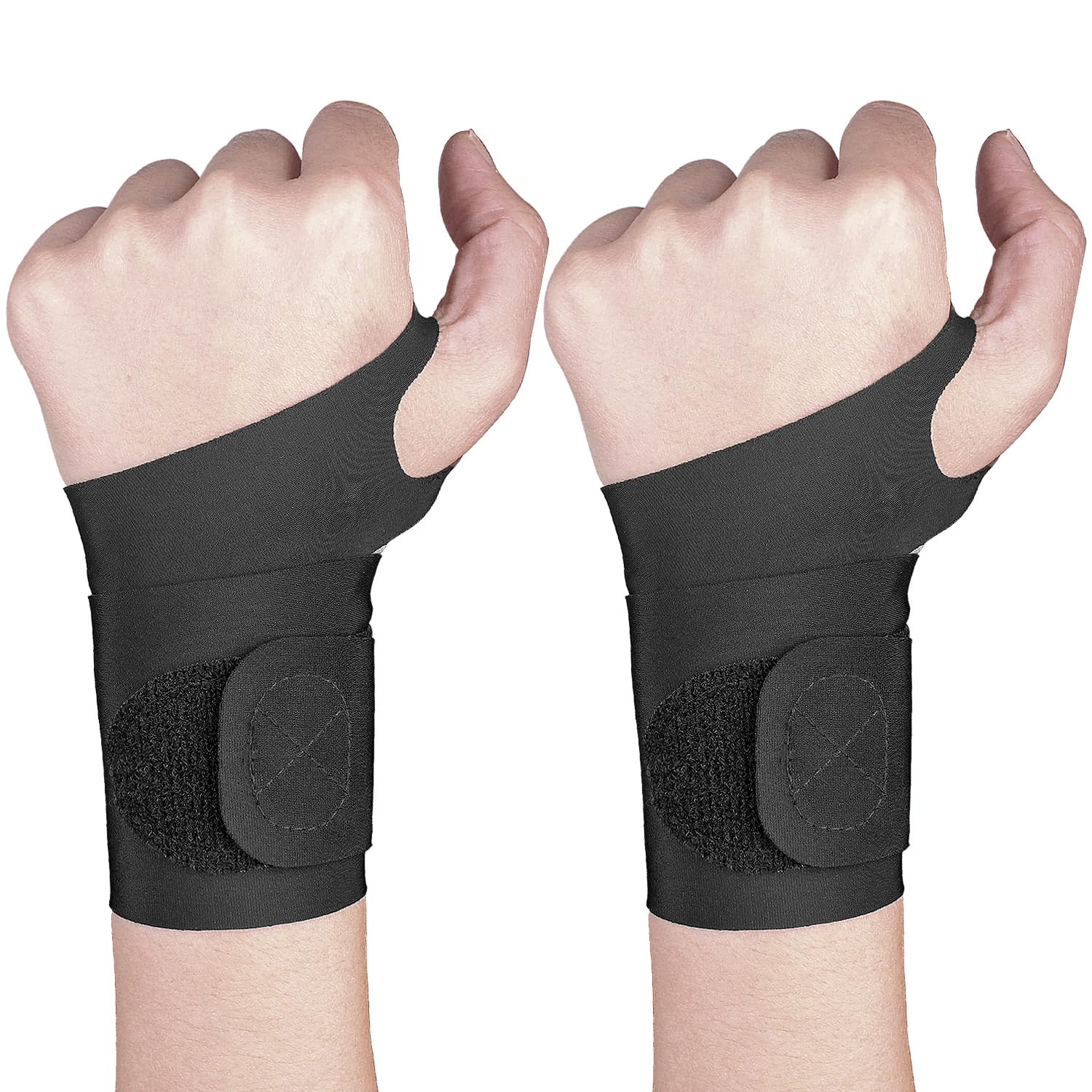 2 Pcs Ultra-Thin Wrist Brace Support for Carpal Tunnel, Pain Relief, Arthritis,