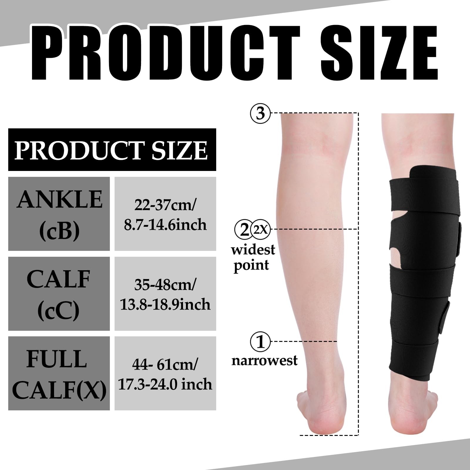 2 Pcs Lymphedema Compression Leg Wraps,Black | Adjustable Lower Leg Cover up, Me