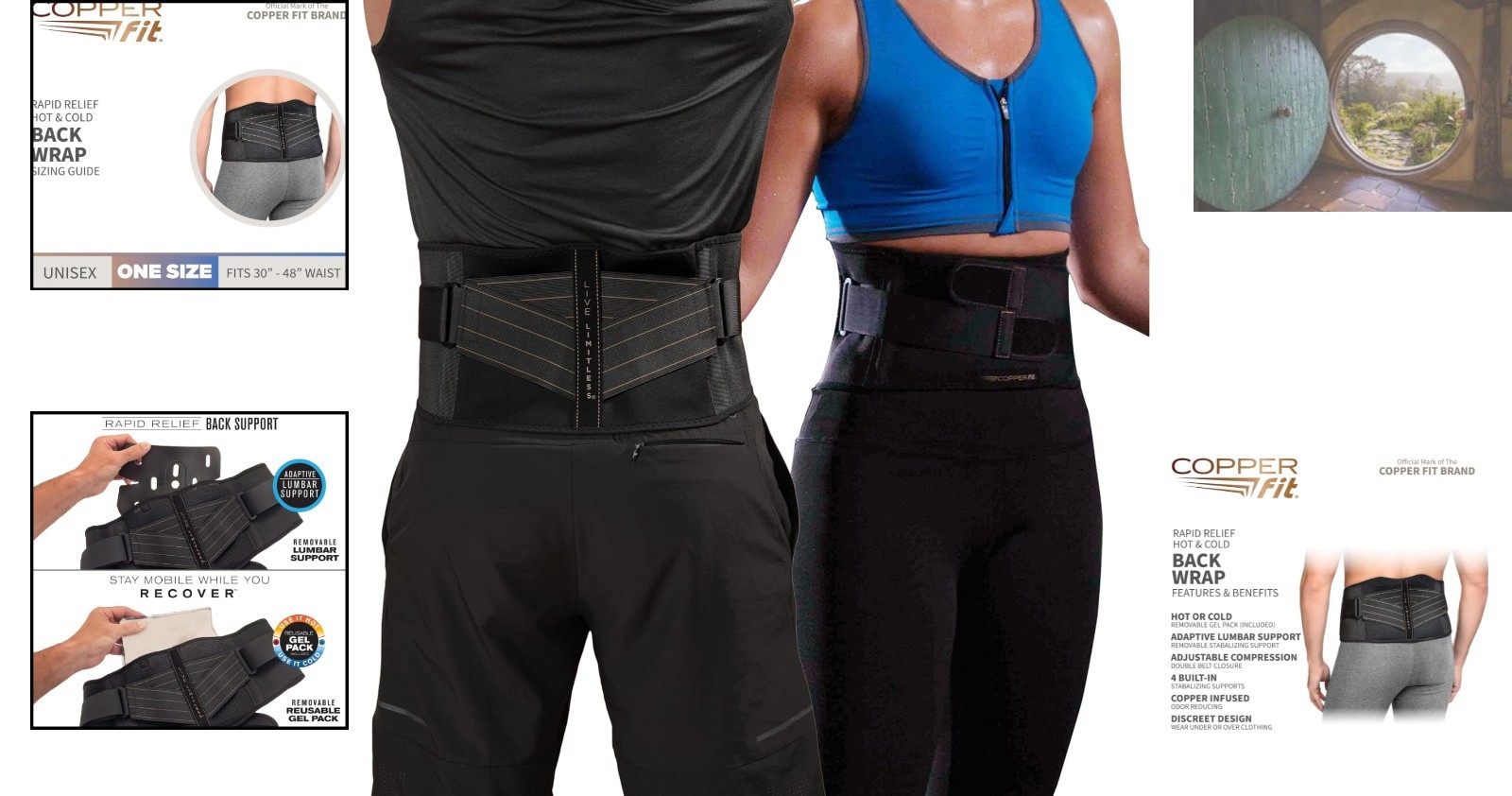 Lightweight Rapid Relief Back Brace with Gel Insert – Perfect for Active Adults