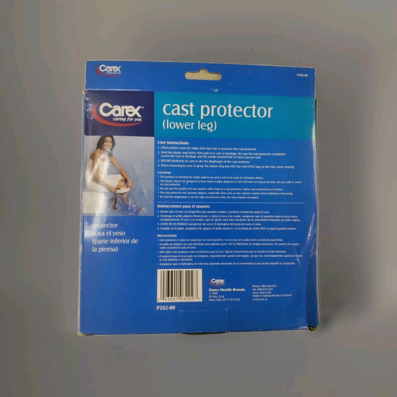 Carex Leg Cast Protector- Lower Leg Free Shipping P202 Open Box