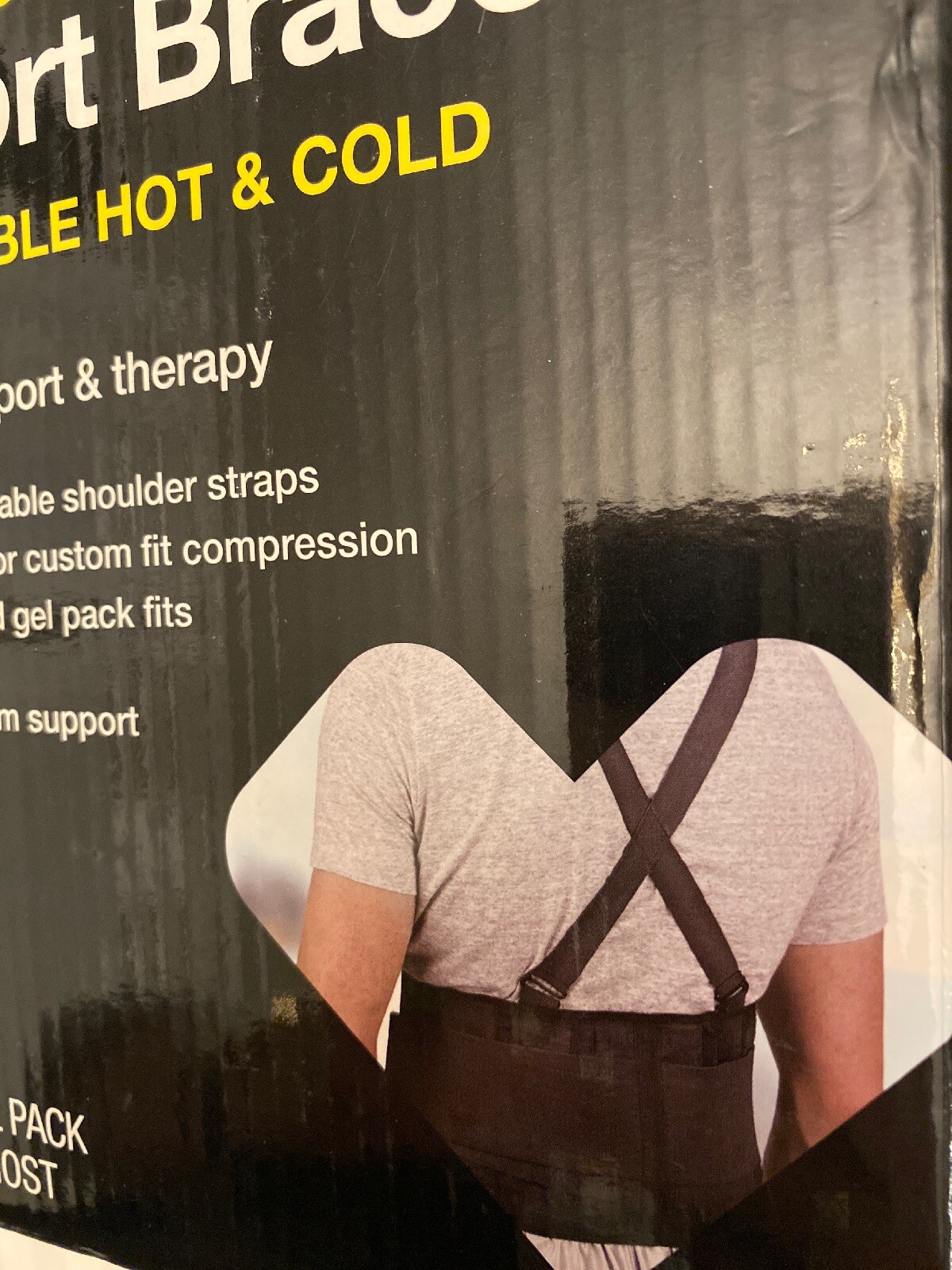 Lumbar & Back SUPPORT BRACE with Reusable Hot & Cold Gel Pack CVS Health