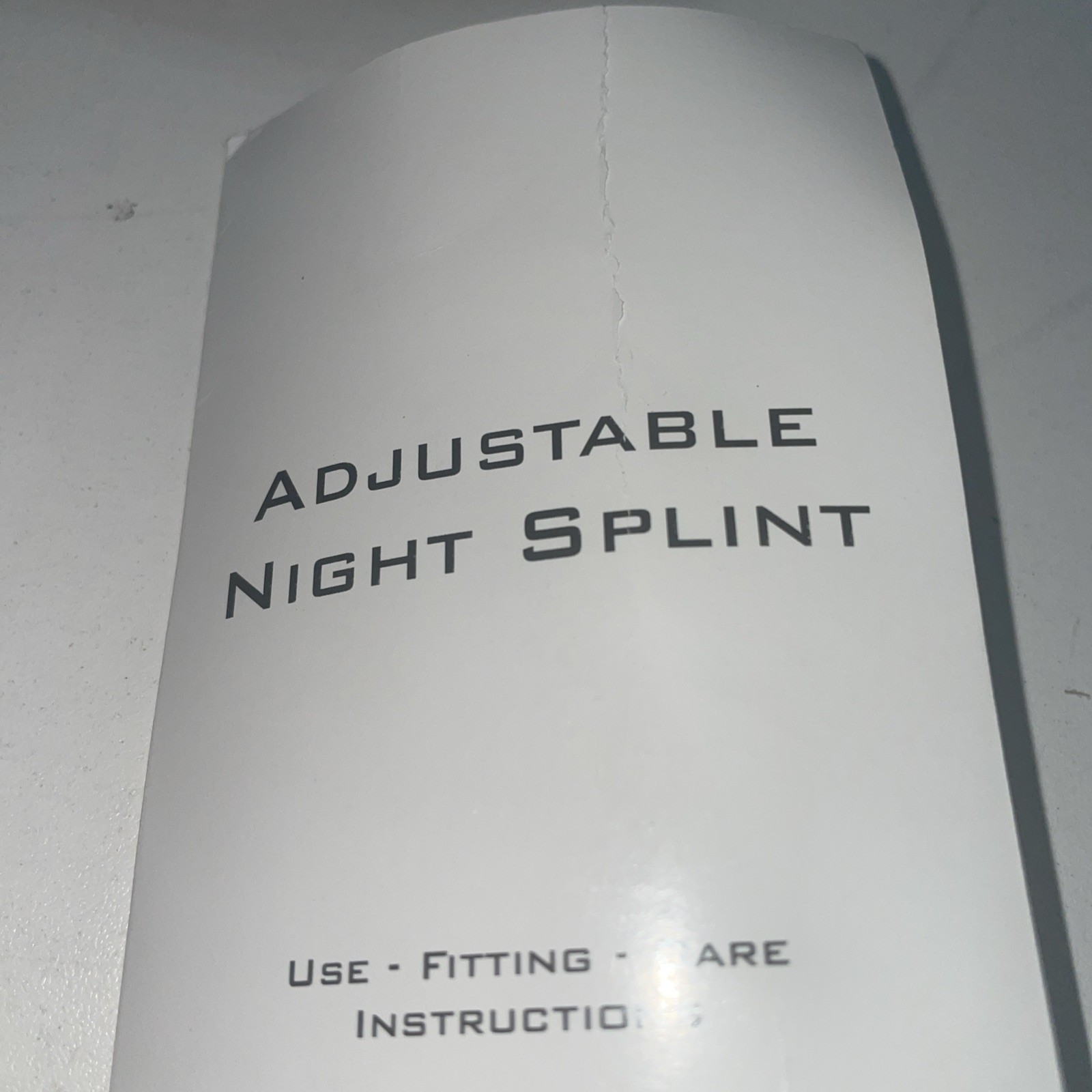 United Ortho Plantar Fasciitis Adjustable Night Splint large ￼Black Padded A/26