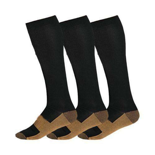 3 Pack Bamboo Compression Socks (20-30 mmHg) Moisture Wicking Support Stocking