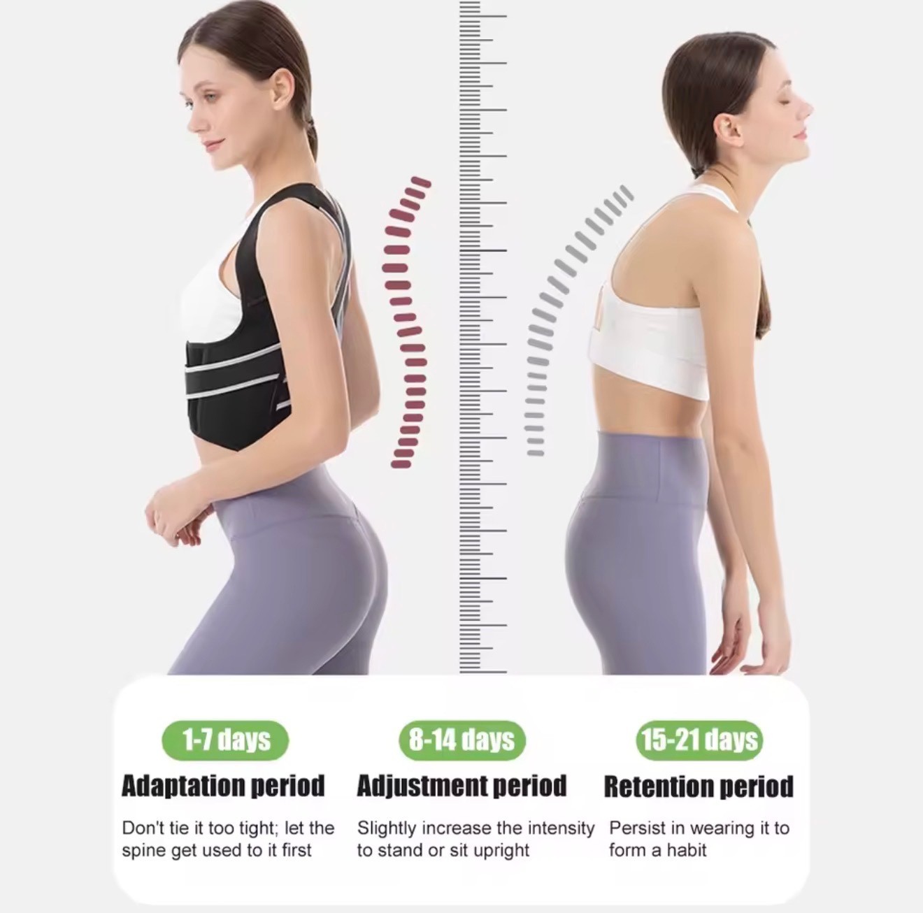 Brace Posture Corrector for Women – Adjustable Upper Back Pain Relief