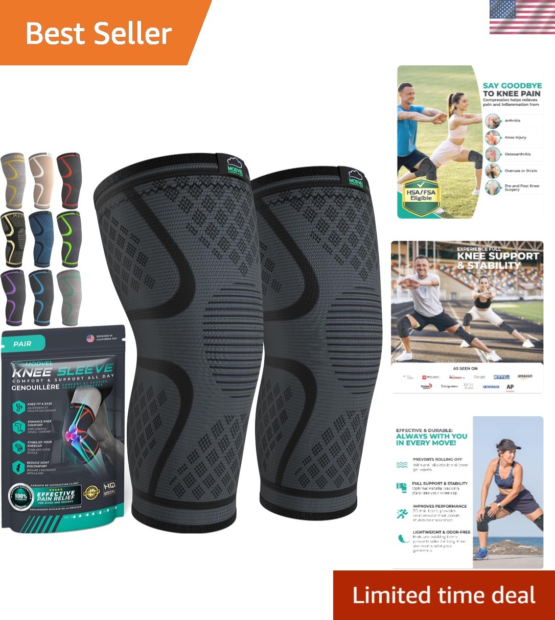 Knee Brace 2-Pack for Men & Women – Comfort & Mobility Guaranteed