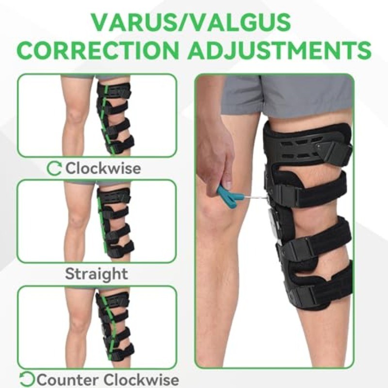 Orthomen Lateral Unloader Knee Brace for Osteoarthritis & Bone on Bone Pain, Adj