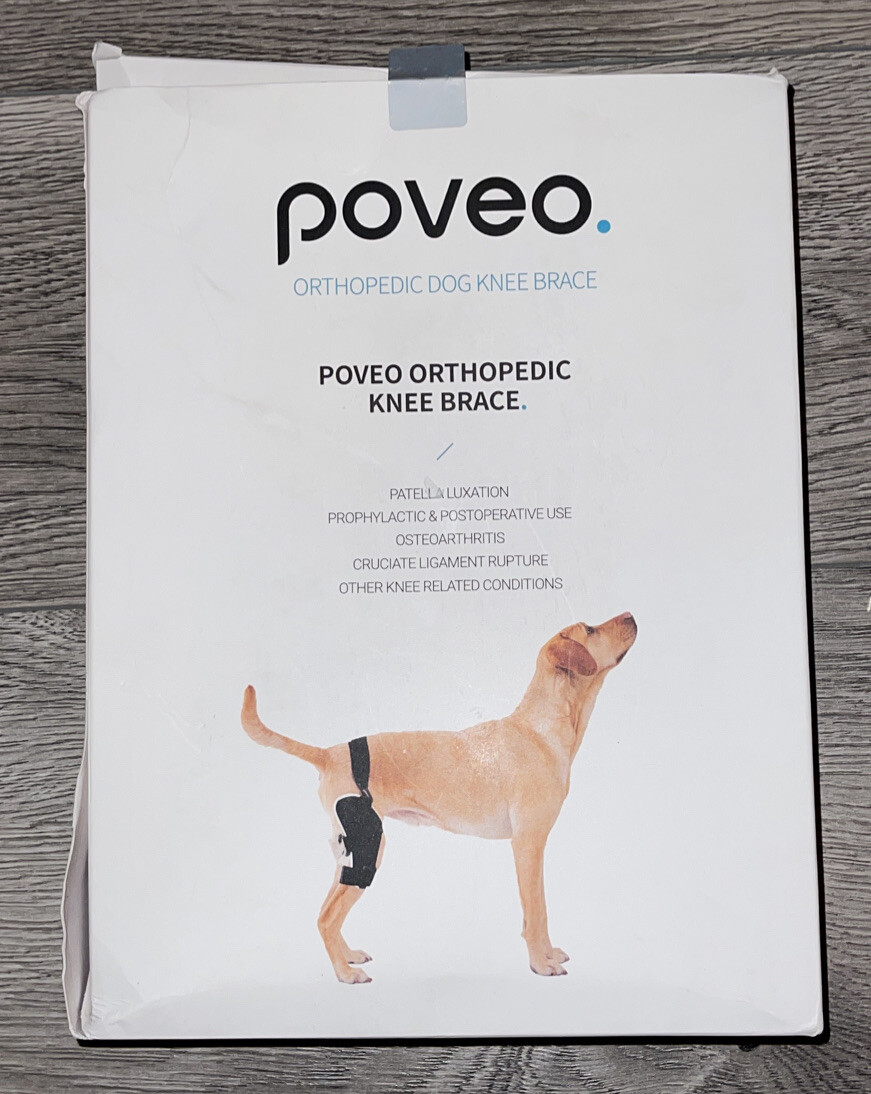 Poveo Orthopedic Dog Knee Brace Right Leg 2XL 40-55 Weight. Open Box/New