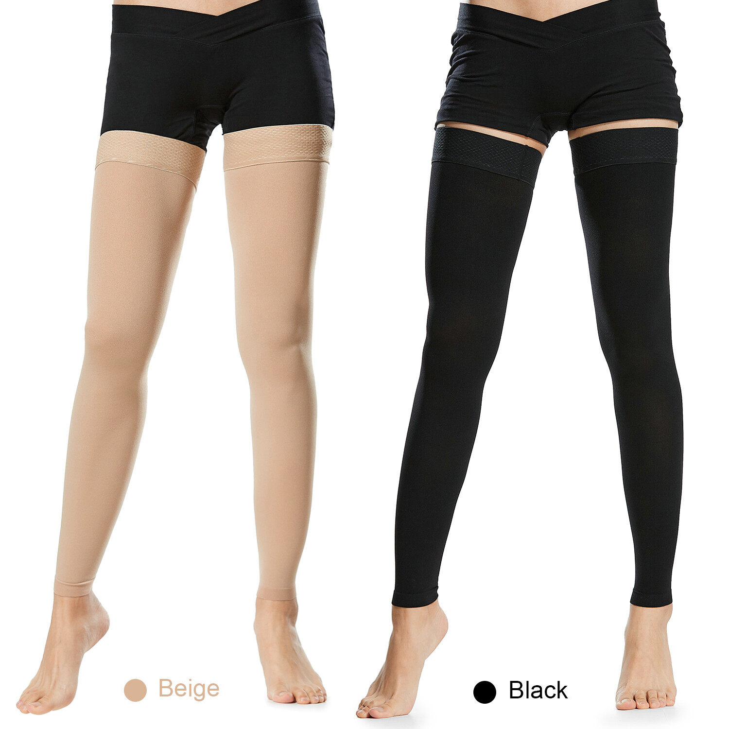 1 Pair Thigh High Socks Men Women 20-30mmHg F3I1