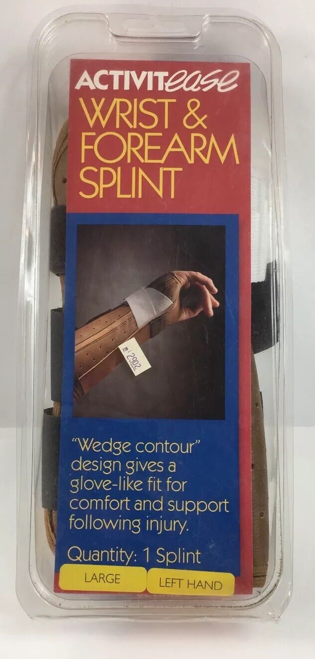 Wrist and Forearm Splint Support Large Left Hand Wedge Contour DeRoyal New