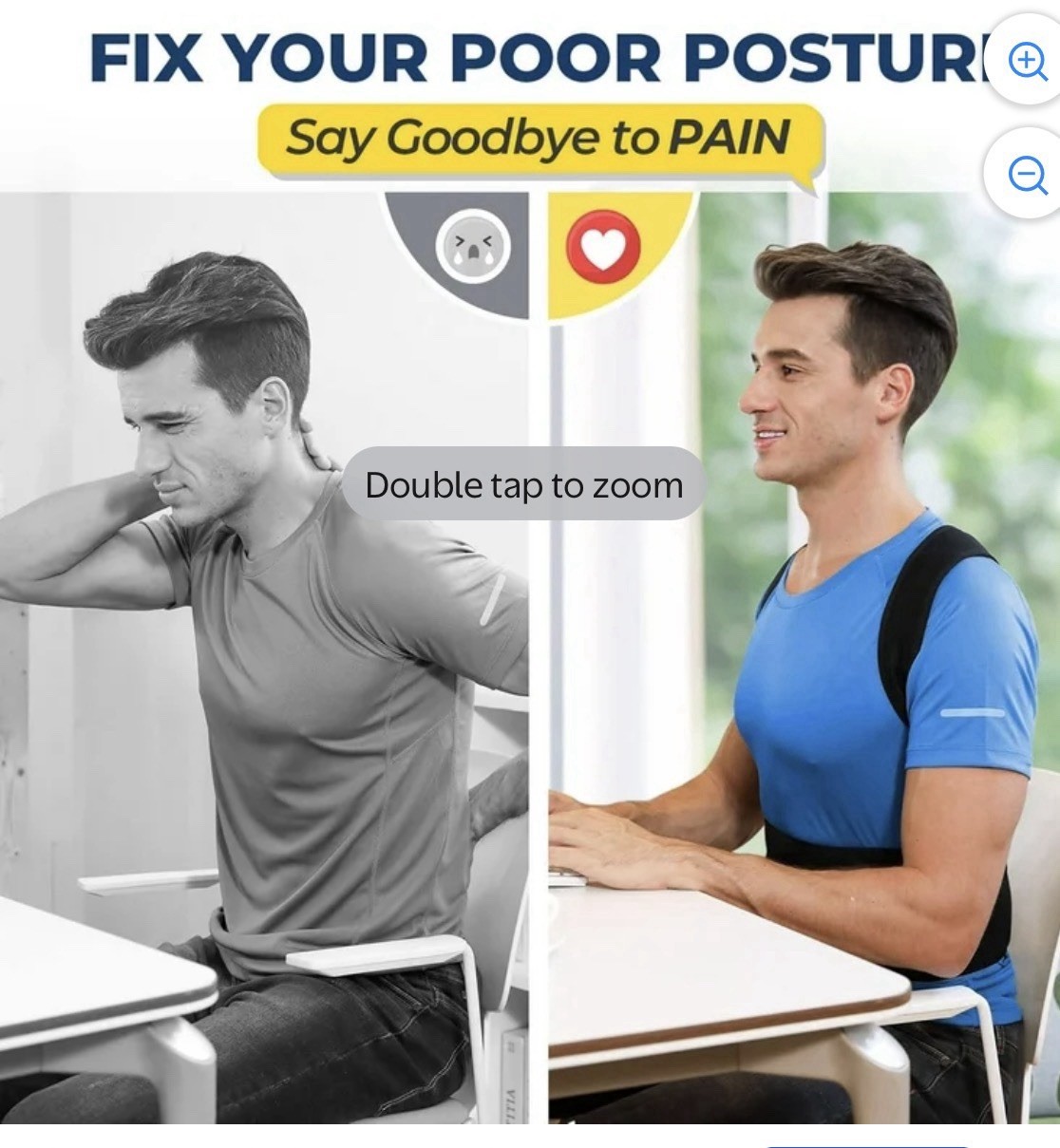 Adjustable Back Posture Corrector Mesh Elastic Brace Black for Adults Unisex