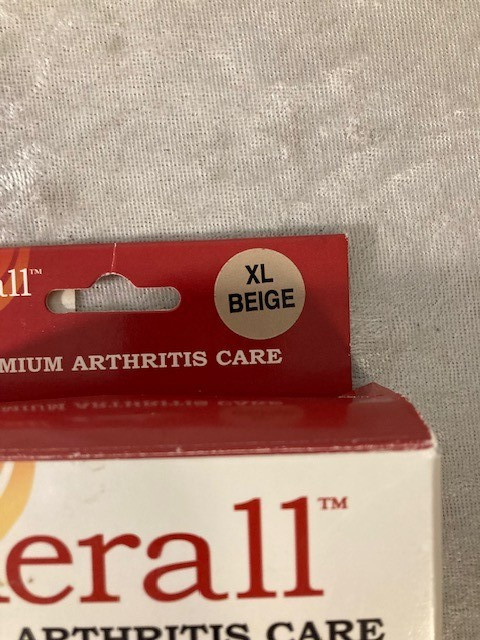 Arthritis Gloves X-Large FLA Therall Beige One Pair Fits 10.75″ -11.5″ Excellent