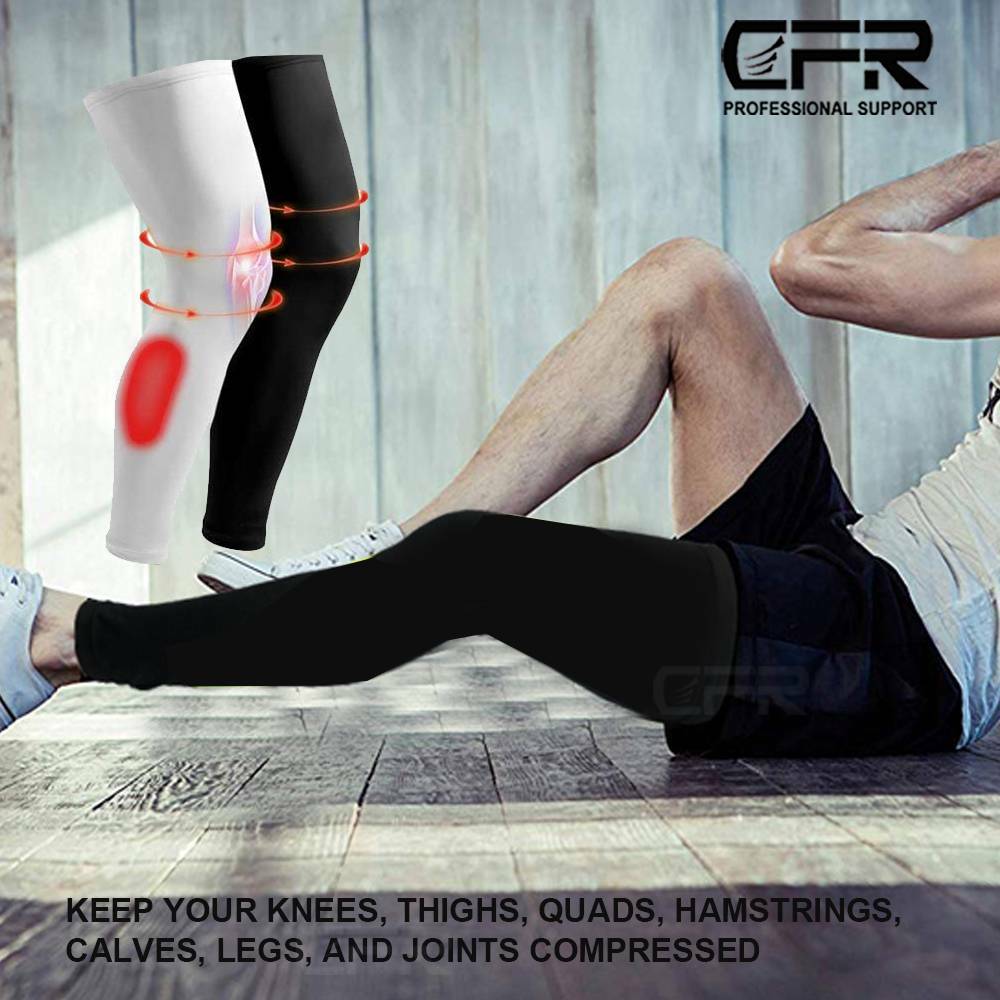 Leg Brace Thigh High Compression Sleeve Socks Support Gym Pain Relief Men Women