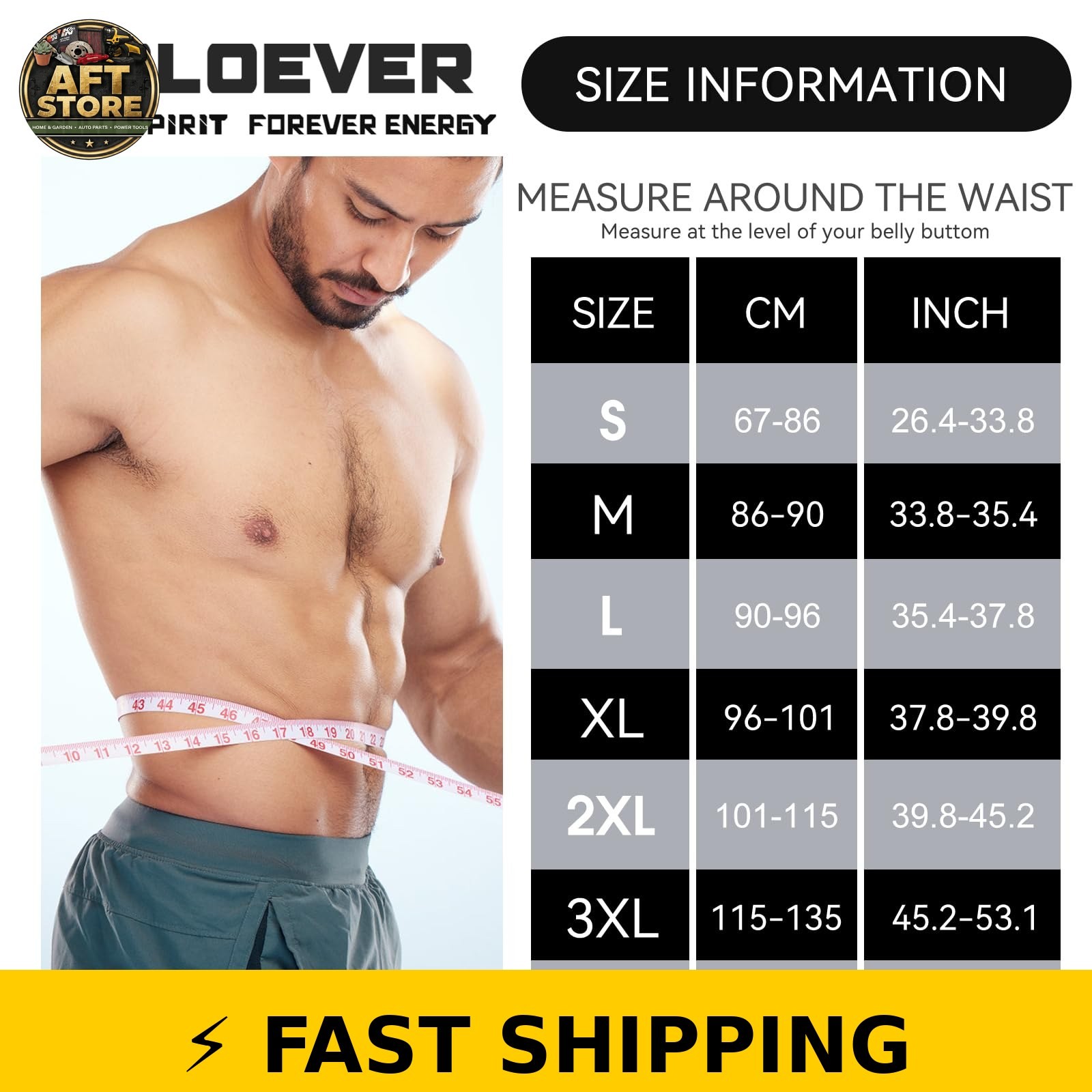SOLOEVER Adjustable Work Back Brace for Men & Women – Black, Large