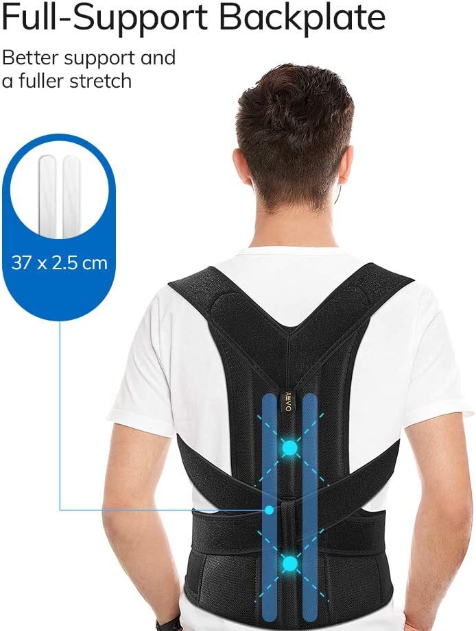 Adjustable Posture Corrector Low Back Support Shoulder Brace Belt for Women Men