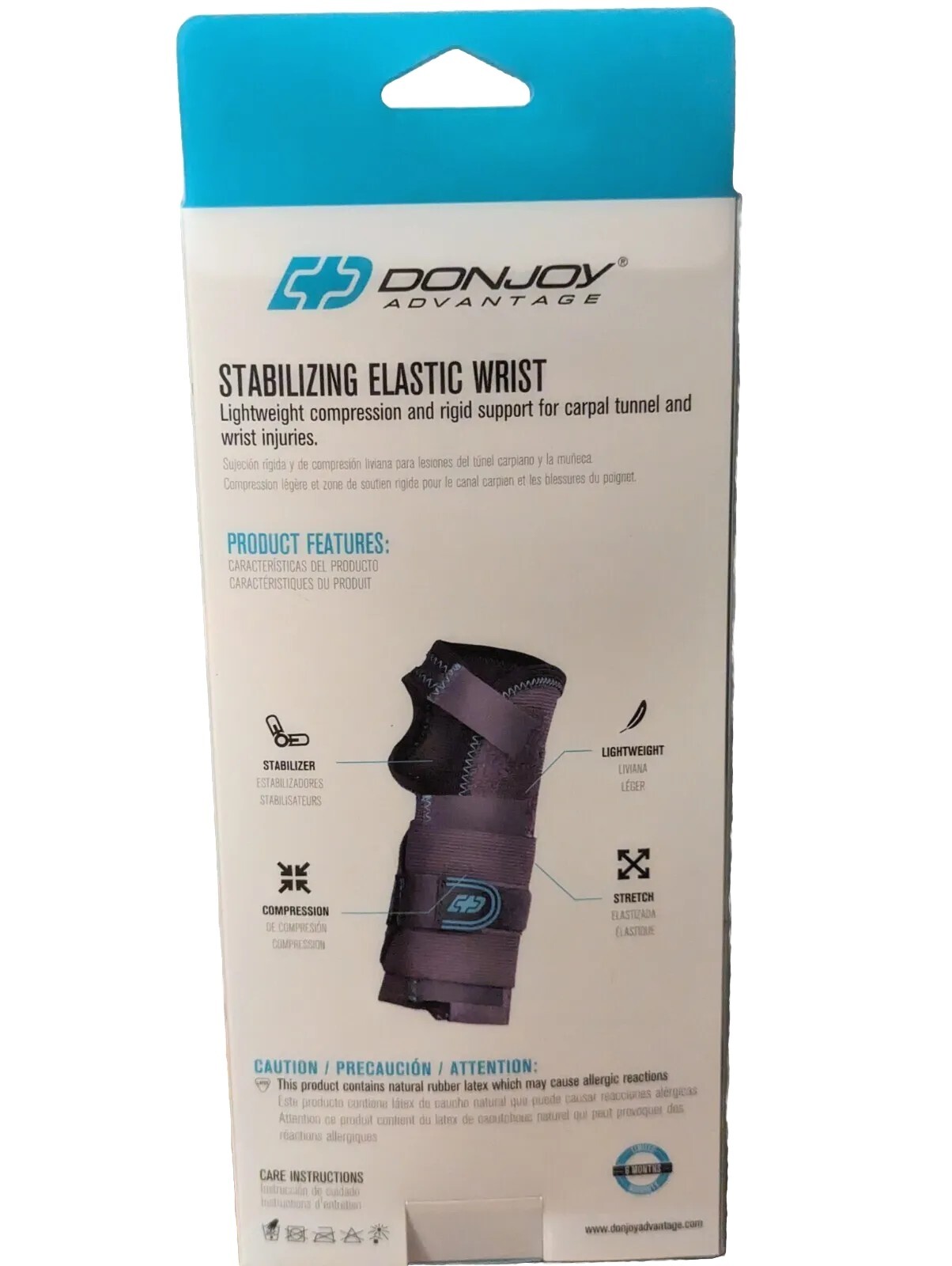 DonJoy Advantage Stabilizing Wrist Brace, Gray–Right Hand, Moderate Support