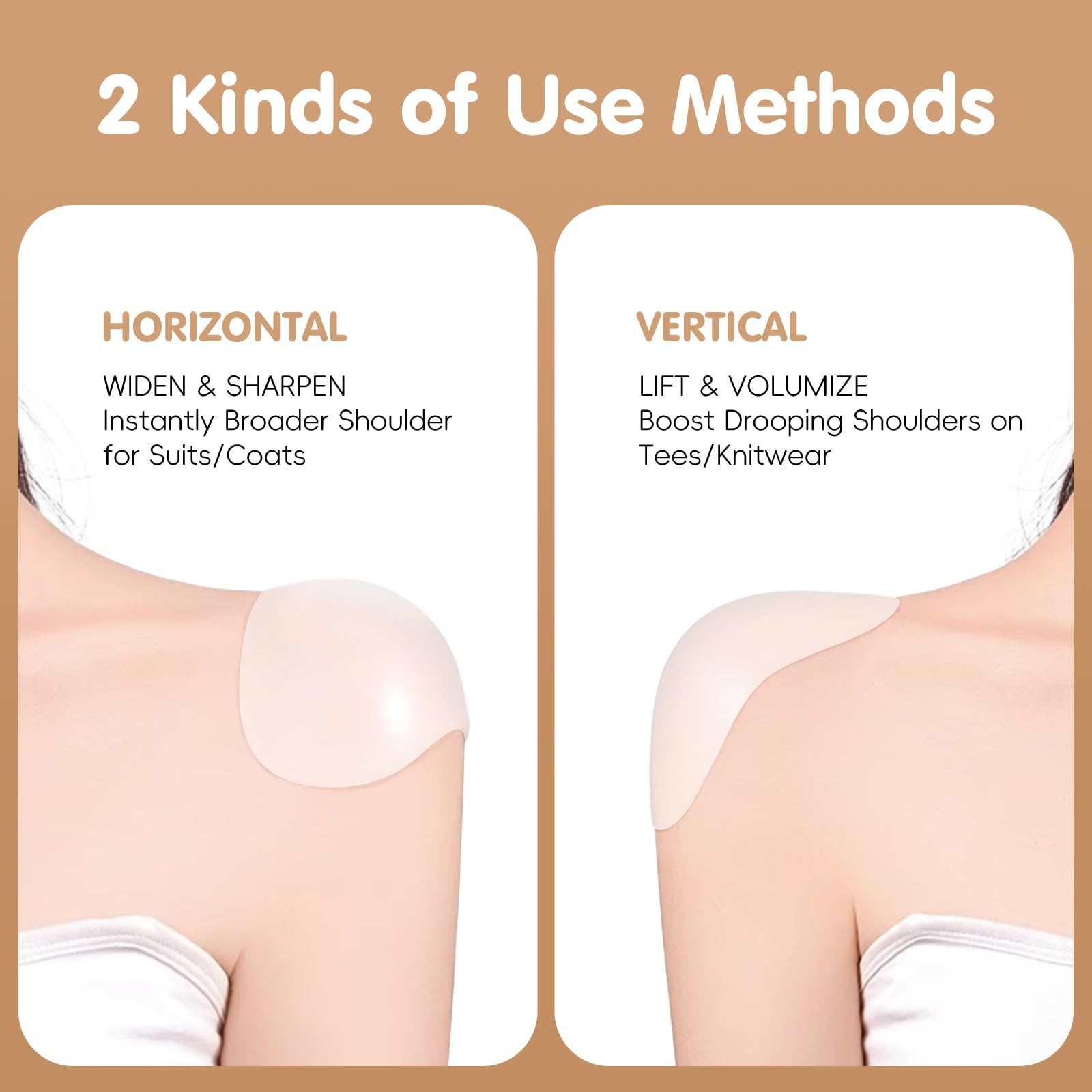 Shoulder Pads for Women, 2 Pair Silicone Shoulder Enhancer Push-up Pads for B…