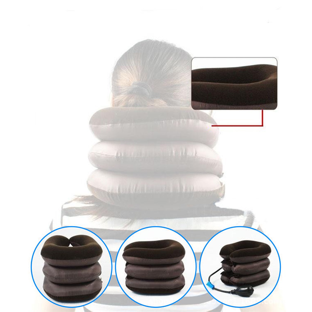Cervical Neck Traction Device Collar Brace Support Pain Relief Stretcher Therapy