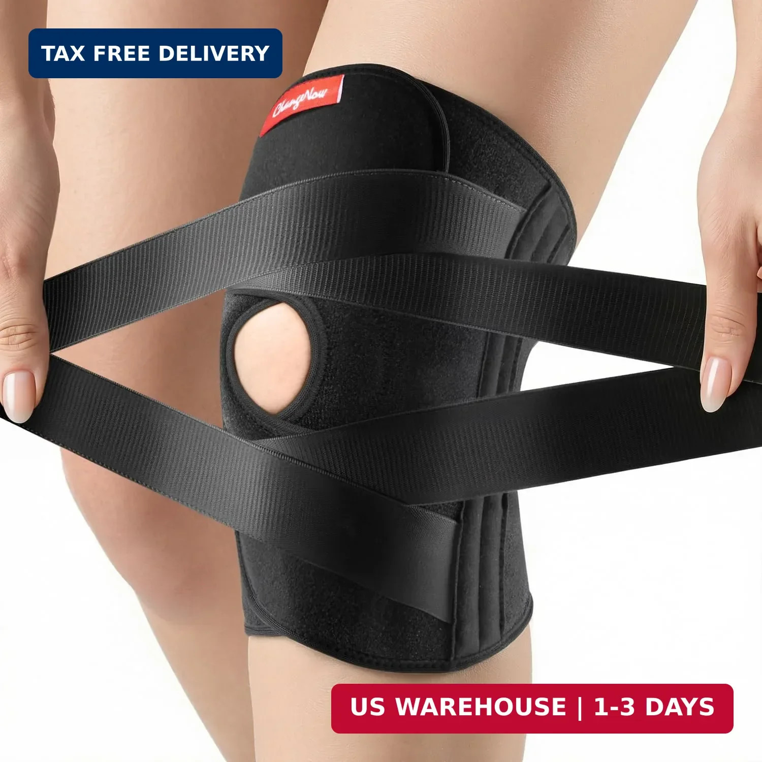 Medical-Grade Knee Brace for Women & Men,[Adjustable V-Straps & Anti-Slip] Knee