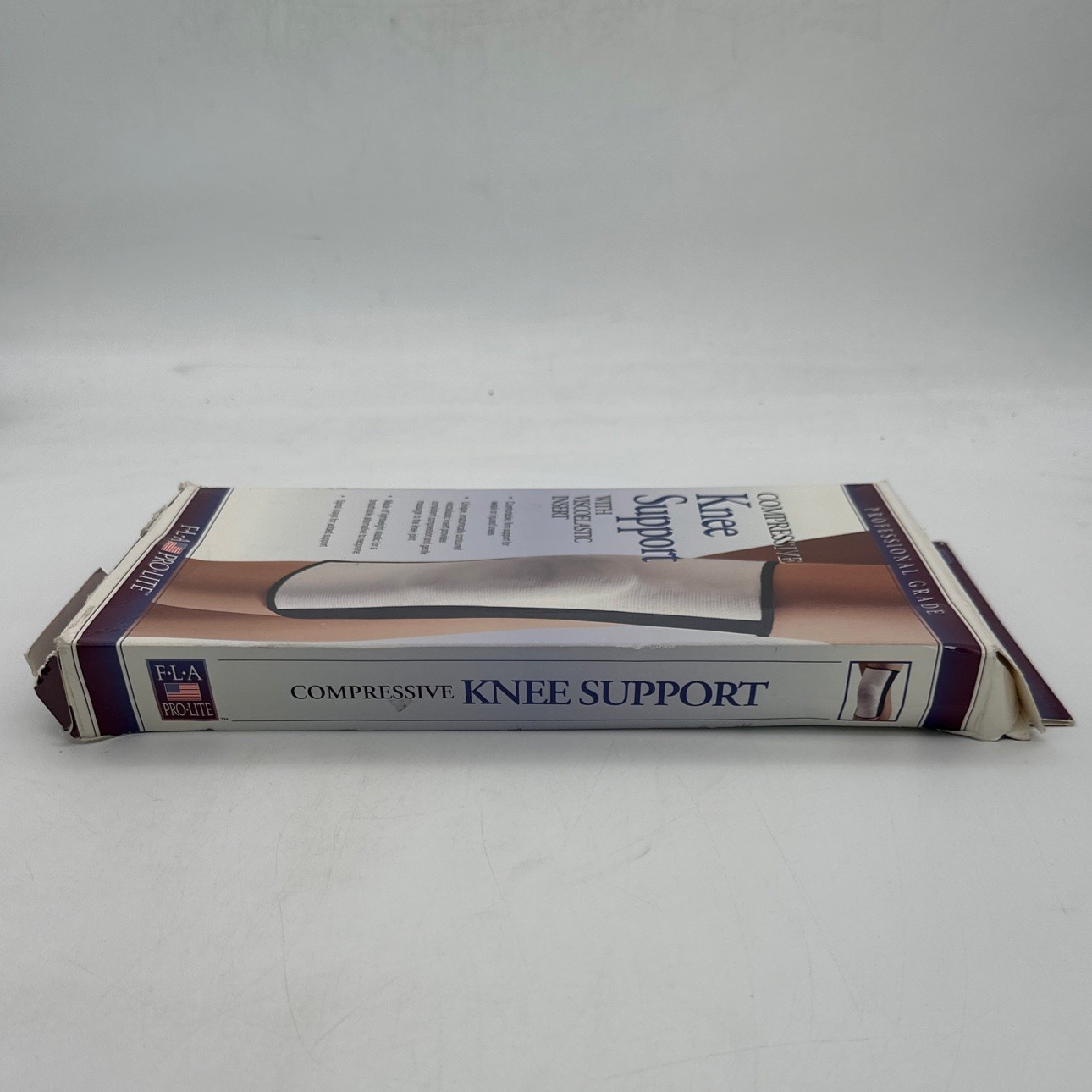 Compressive Knee Support w/Viscoelastic Insert White by FLA Orthopedics