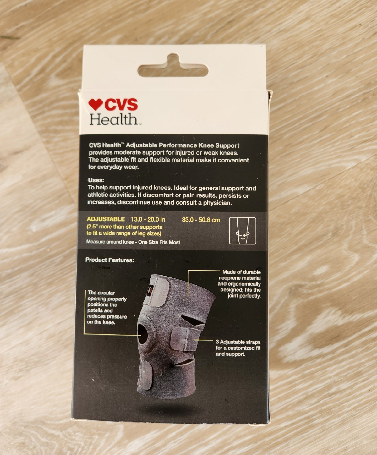 CVS Health Moderate Support Adjustable Knee Brace One Size Comfortable Fit