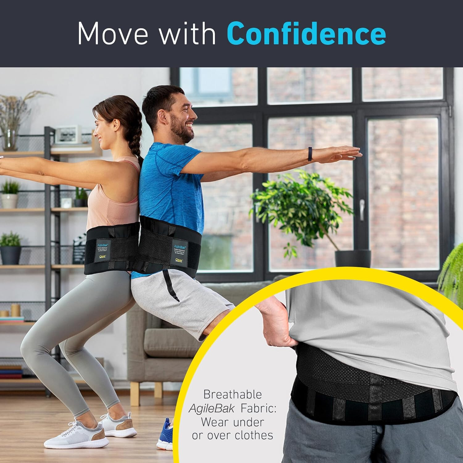Back Brace for Lower Back Pain Back Support for Men & Women Support Belt -Large