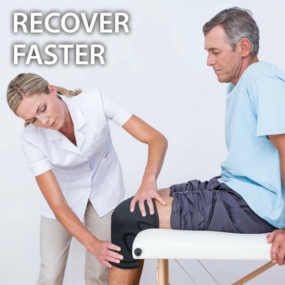 2PCS Knee Sleeve Compression Brace Support Sport Gym Joint Pain Arthritis Relief