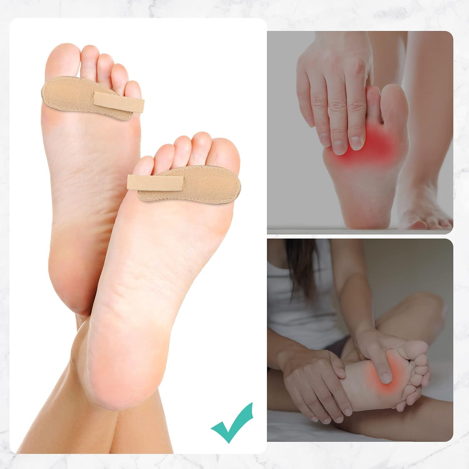 8 Pcs Hammer Toe Crest Cushion Soft Straightener Buttress Pads Splint Reduces Pr