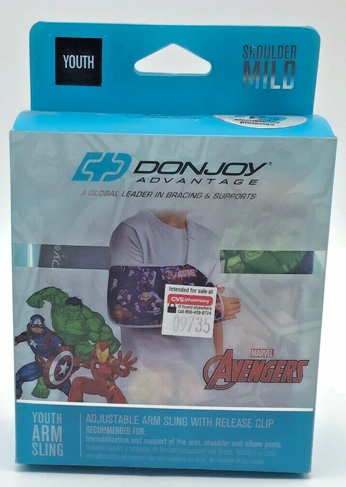 Marvel AVENGER Adjustable Arm Sling with Release Clip Shoulder Mild YOUTH