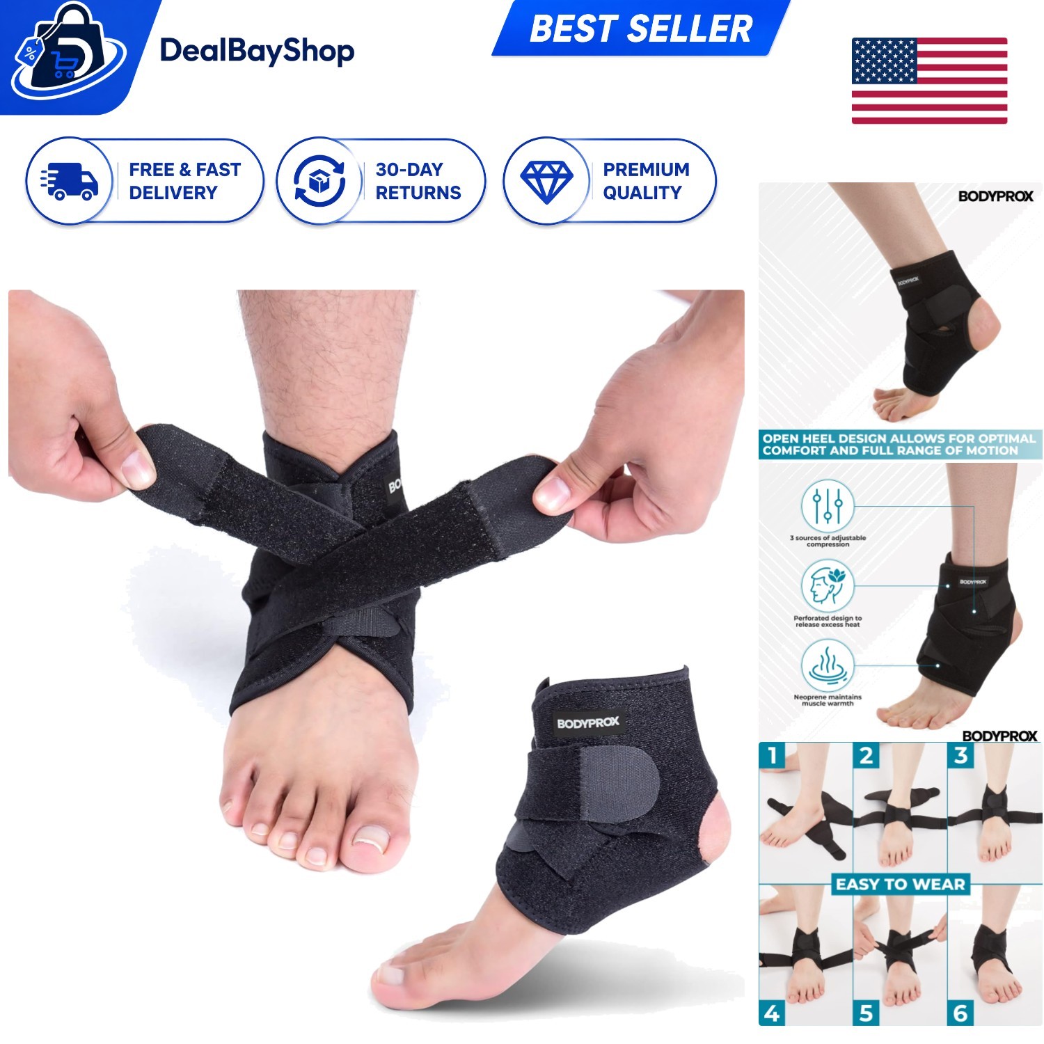 Unisex Breathable Ankle Support Wrap – Adjustable & Comfortable for All Sports