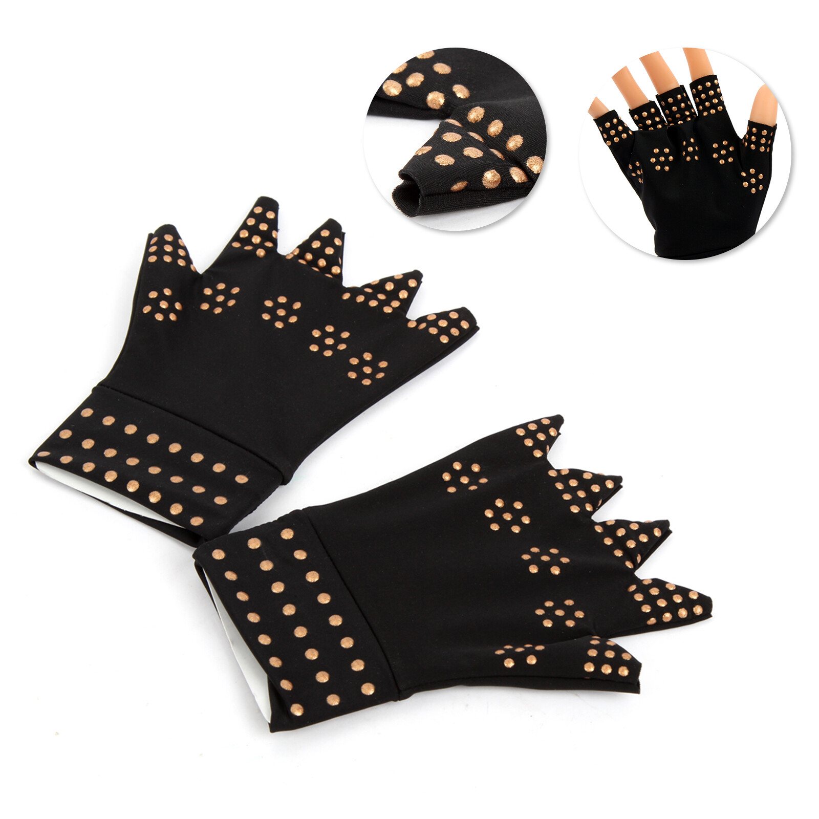 Copper Gloves CompressionMedical Arthritis Pain Relief Hand Support Brace Pairs