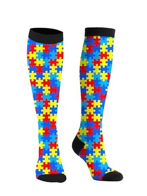Unisex Novelty Socks for Women Men Teens Soft Knee High Crew Socks Party Daily