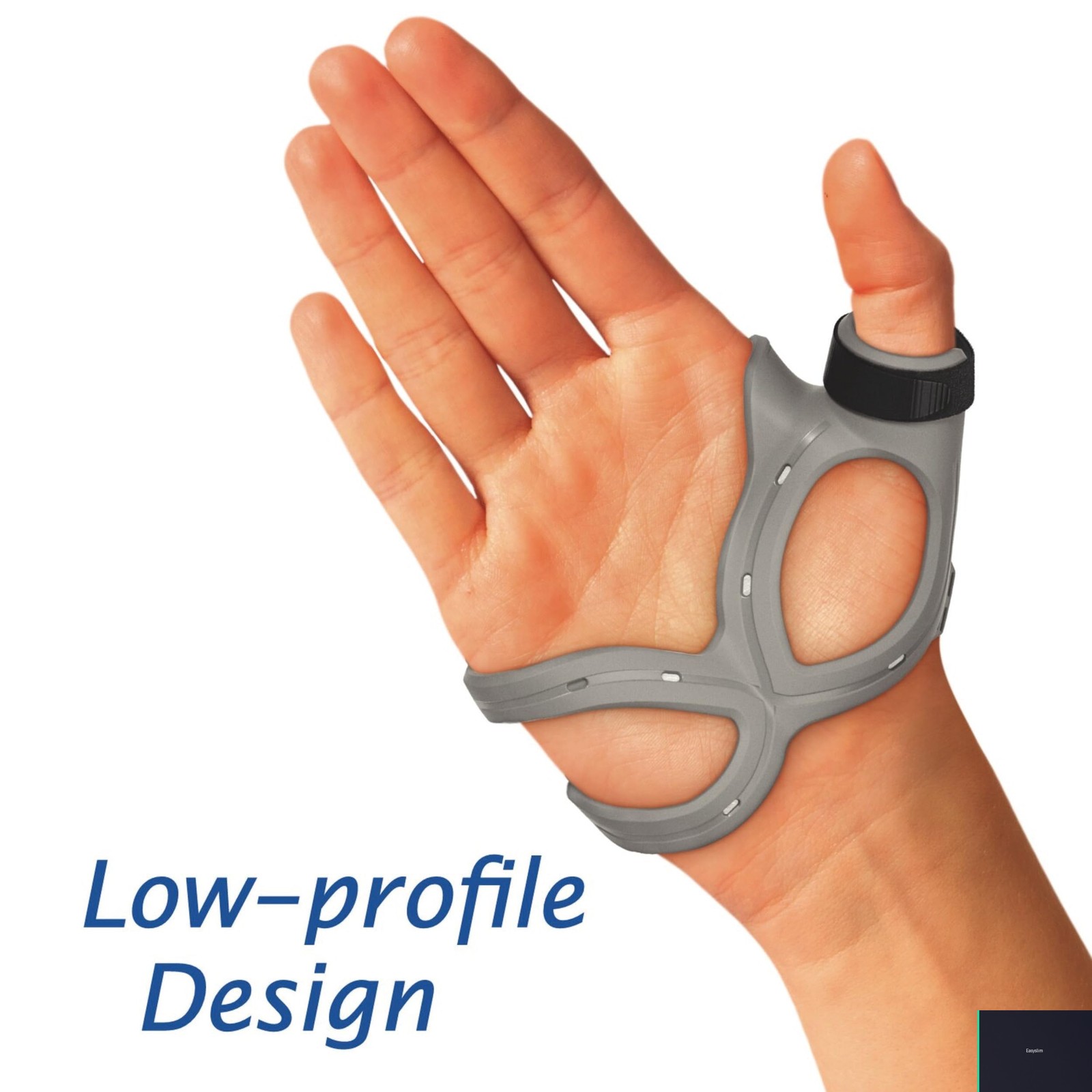 Thumb Brace Left Hand Support, Small Size, Gray Aluminum, Adjustable