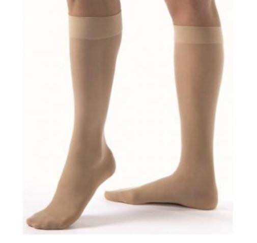 JOBST ULTRASHEER KNEE 30-40 CLOSED TOE KNEE HIGH STOCKINGS 121468 SILKY BEIGE XL