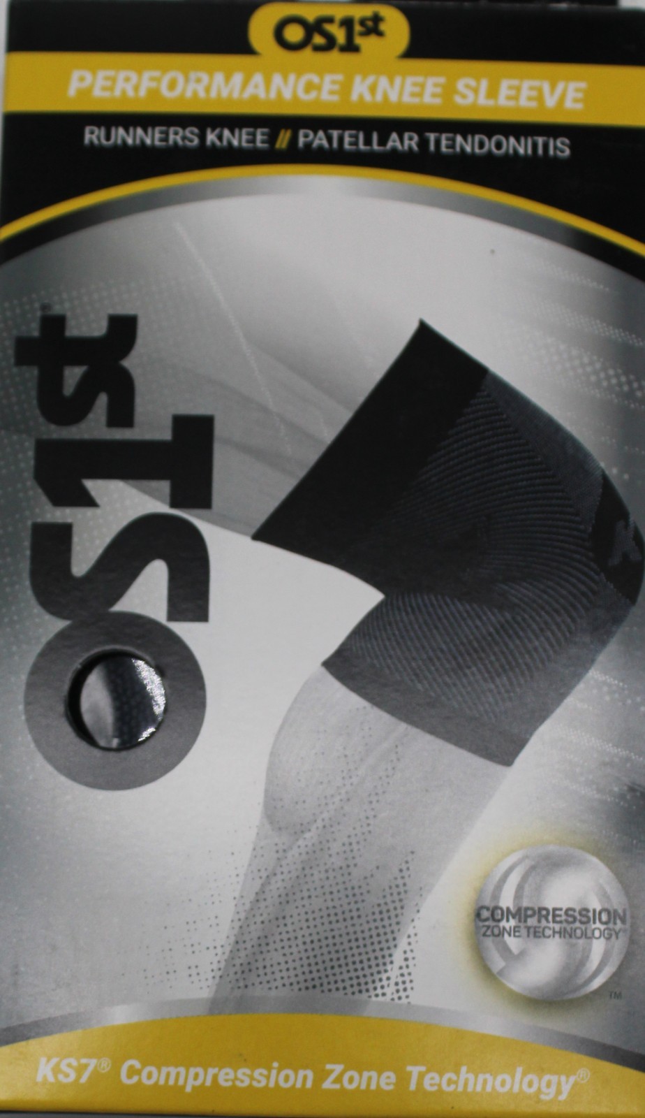 OS1st KS7 Performance Knee Sleeve (Large Black) NEW WITH BOX FREE SHIPPING