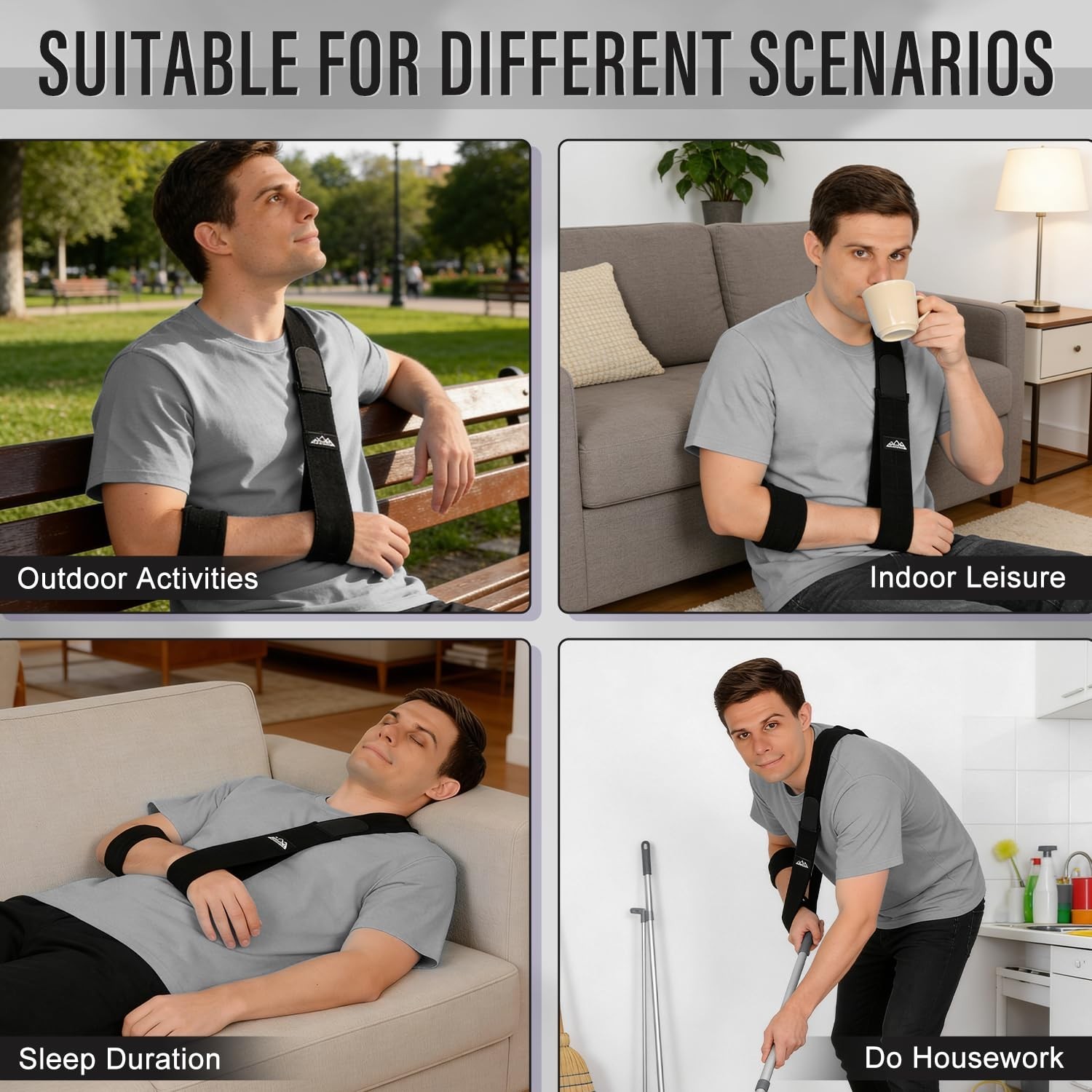 Adjustable Arm Support Strap, Lightweight Shoulder Immobilizer for Injured El…