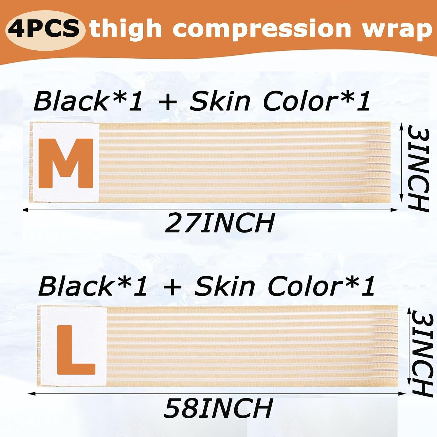 Universal Calf Compression Sleeves – 4 Packs – Adjustable Compression Belt for K