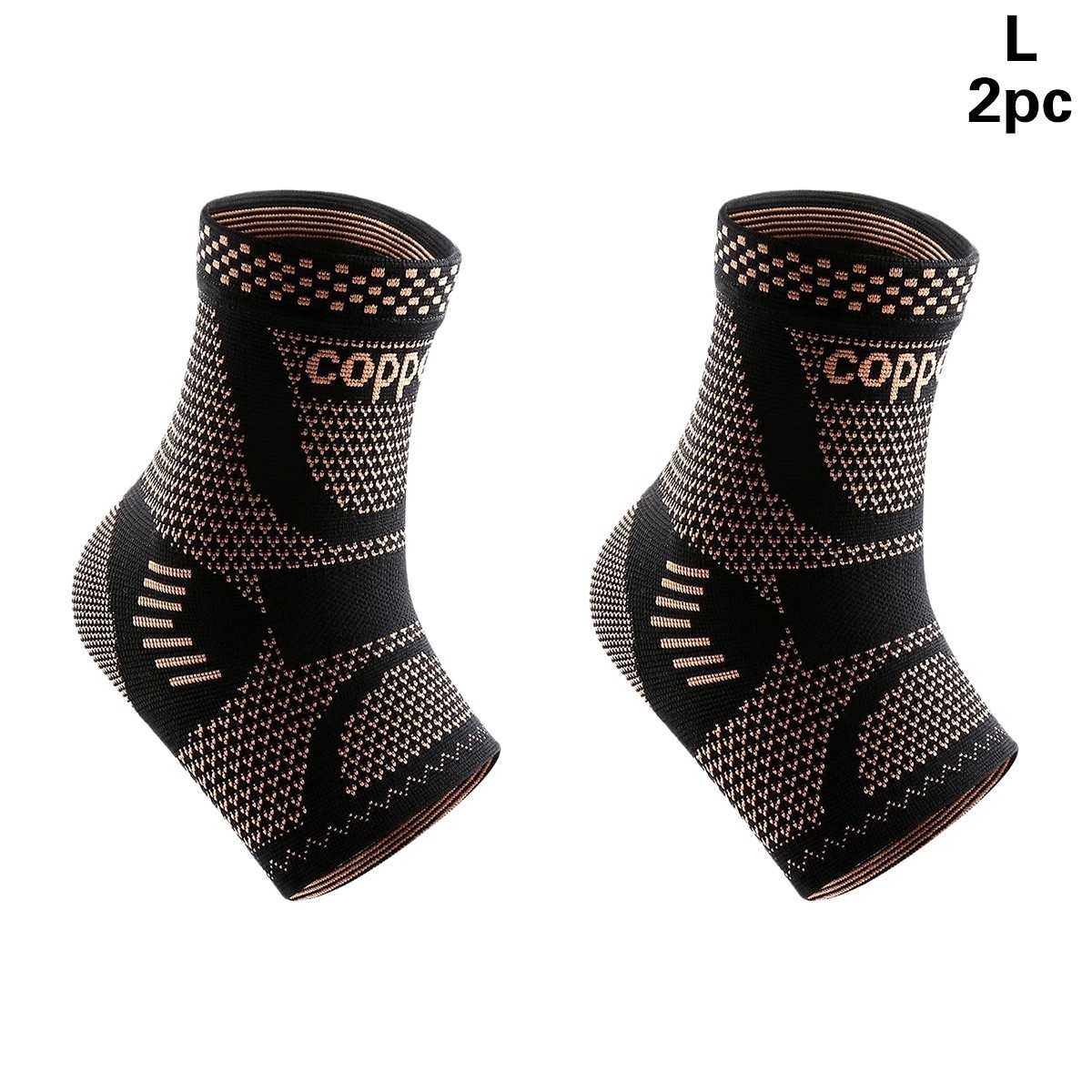 Copper Ankle Support Compression Strap Achilles Tendon Brace Sprain Sports UK