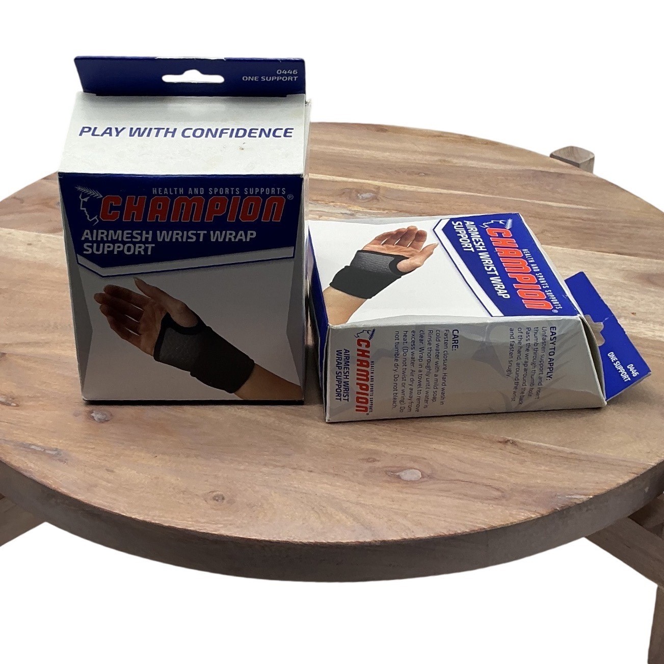 Champion Airmesh Wrist Wrap Support 0446 Black Gray Reversible 2 Pack New