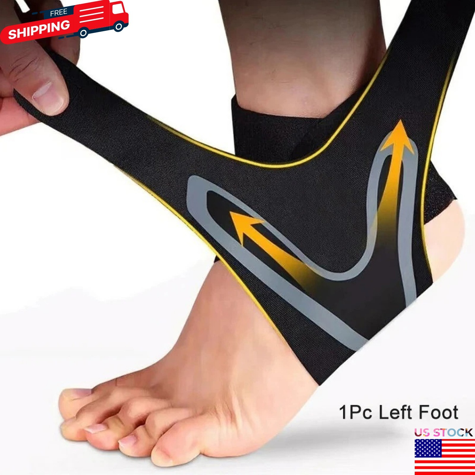 Ankle Brace Support Compression Sleeve Pain Relief Plantar Fasciitis Foot Wrap