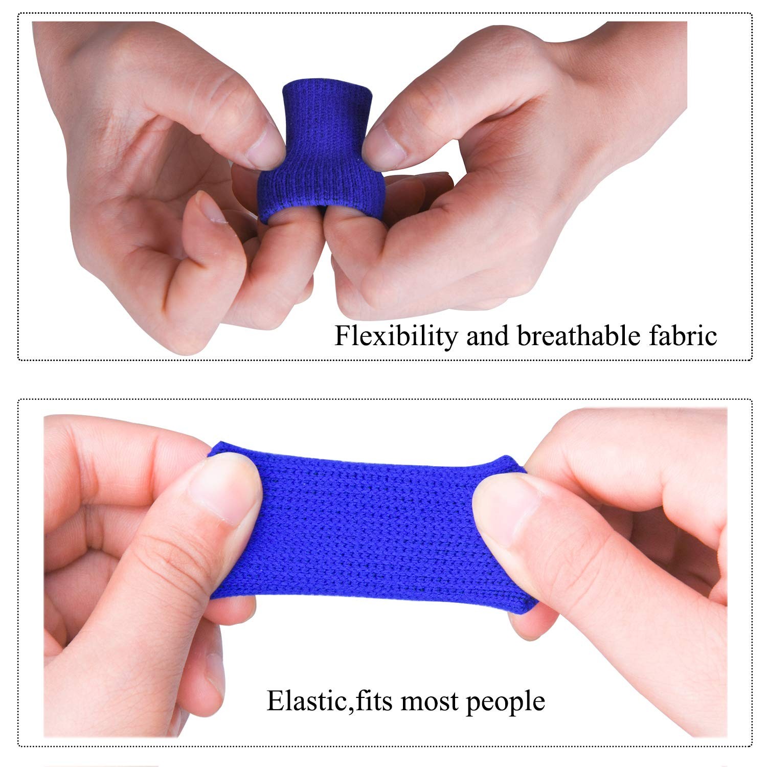 Finger Sleeves Thumb Braces Support Elastic Compression Protector 20 PCS