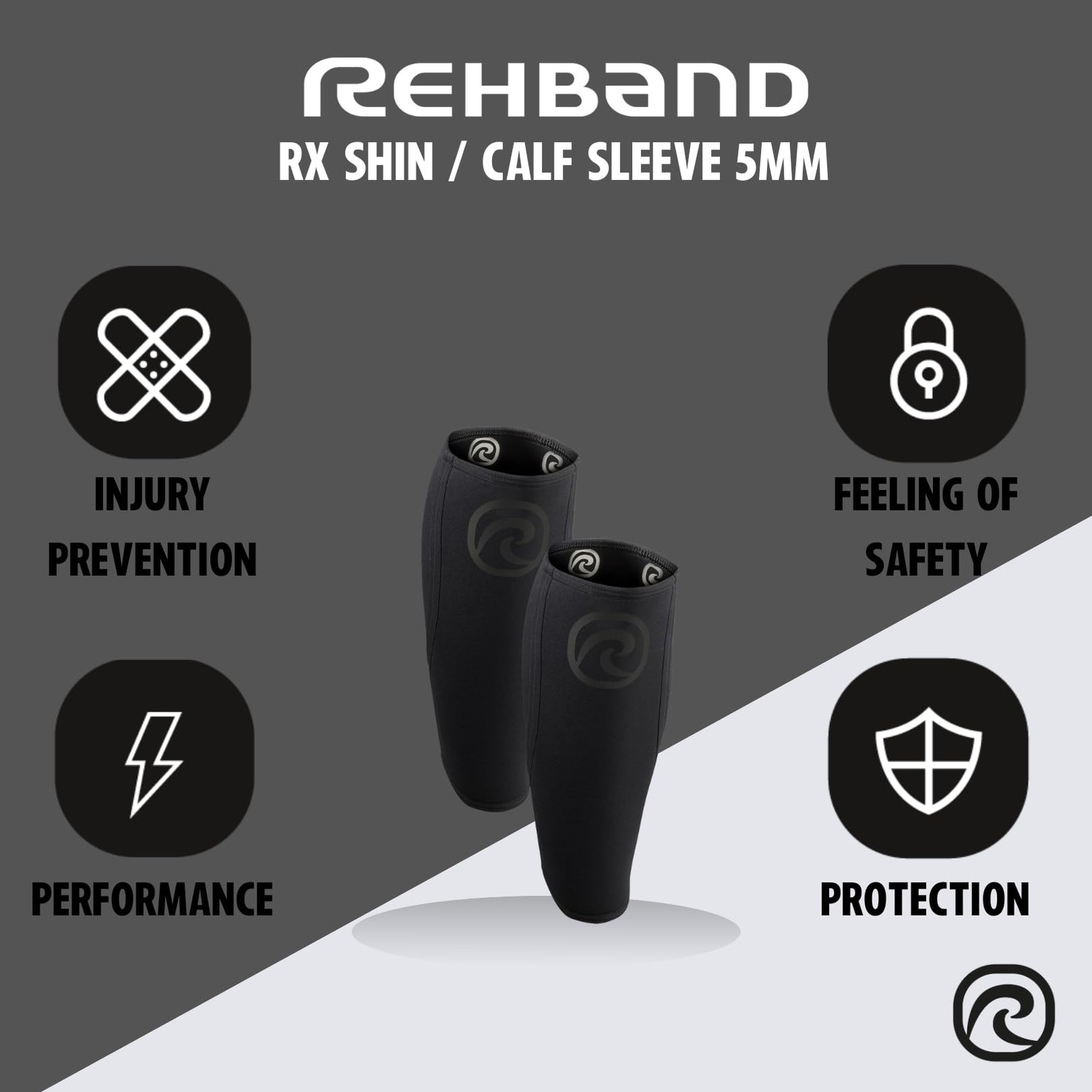 5mm Neoprene Shin Calf Compression Sleeve Support Men Women Blood Flow Brace